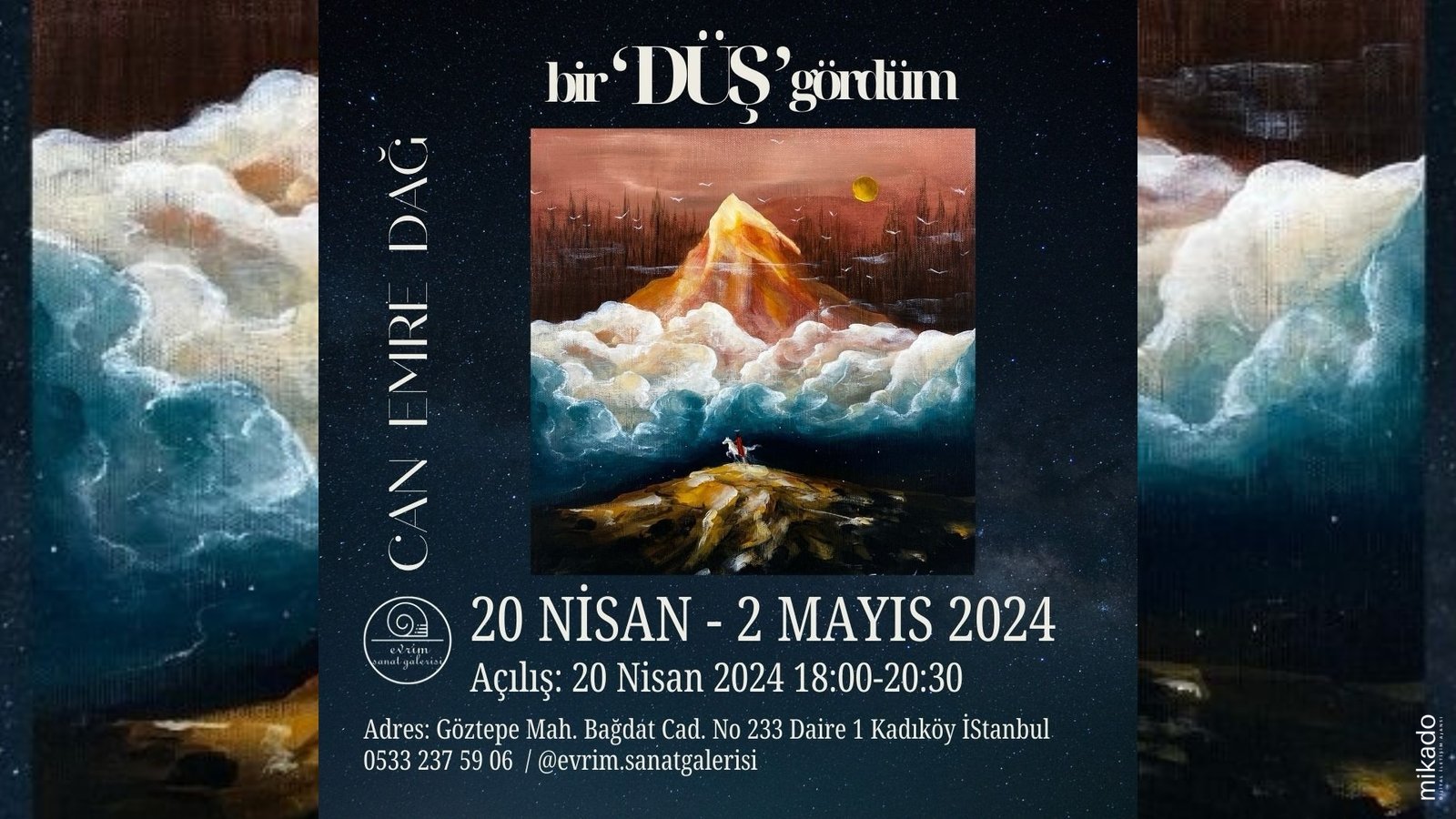 Can Emre Dağ'ın 'bir DÜŞ Gördüm' Sergisi Evrim Sanat Galerisi'nde