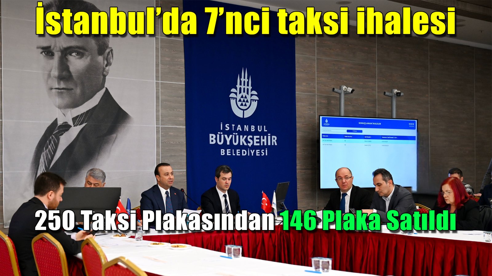 İstanbul’da 7’nci taksi ihalesinde 146 plaka satıldı.