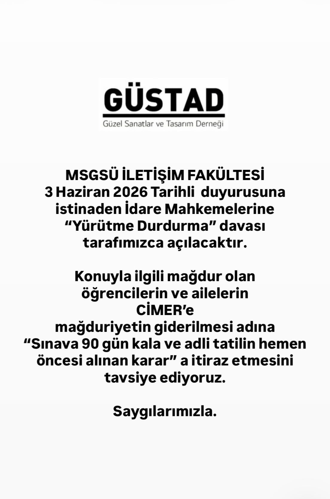 GÜZEL SANATLAR VE TASARIM DERNEĞİ’NDEN KAMUOYUNA! (5)